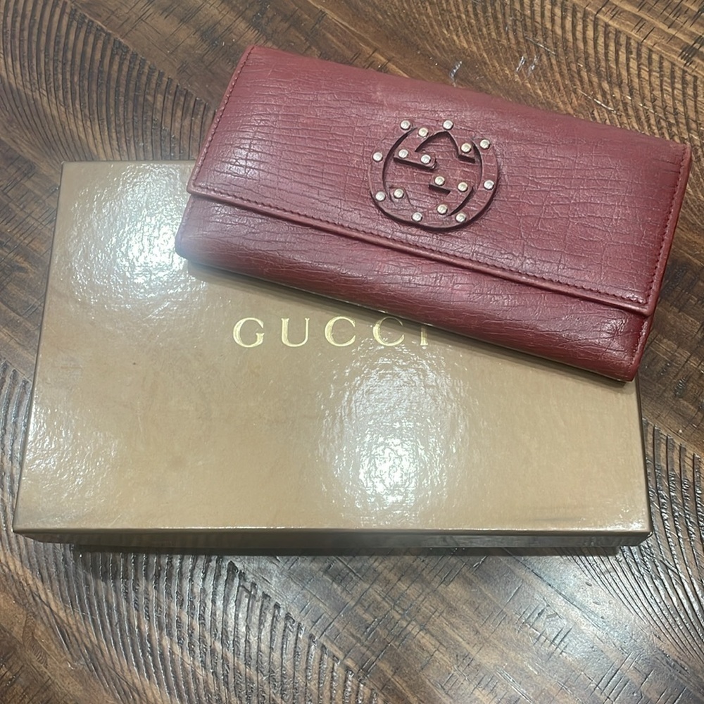 GUCCI CalfskinSoho Studded Wallet - Picture 3 of 15